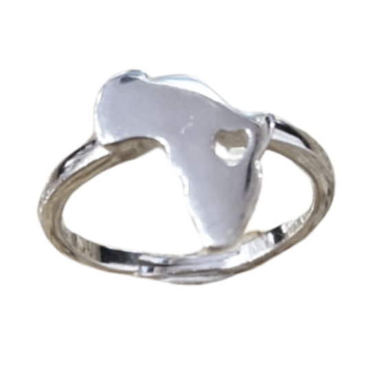 Sterling silver Africa ring.