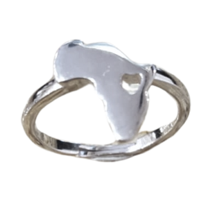 925 Sterling Silver Africa Adjustable Ring