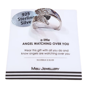 Sterling silver angel wing ring in Fourways, Johannesburg.