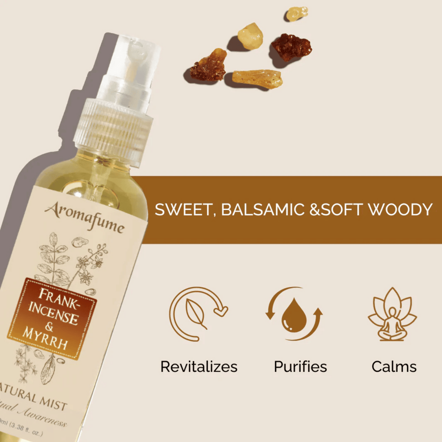 Frankincense & Myrrh smudge room spray.