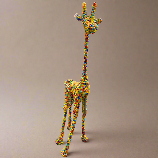 48cm Multicolour Beaded Giraffe