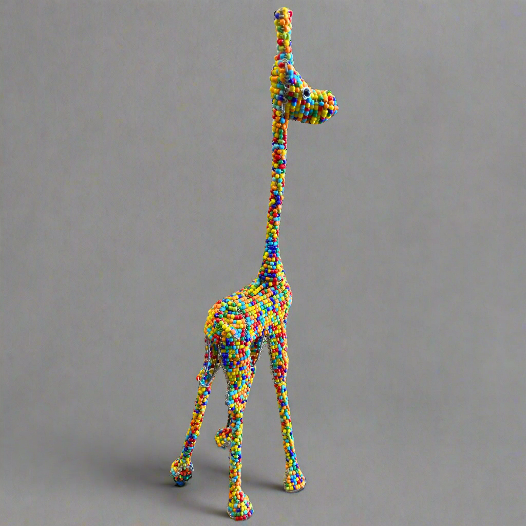 Beaded giraffe in Fourways, South Africa.