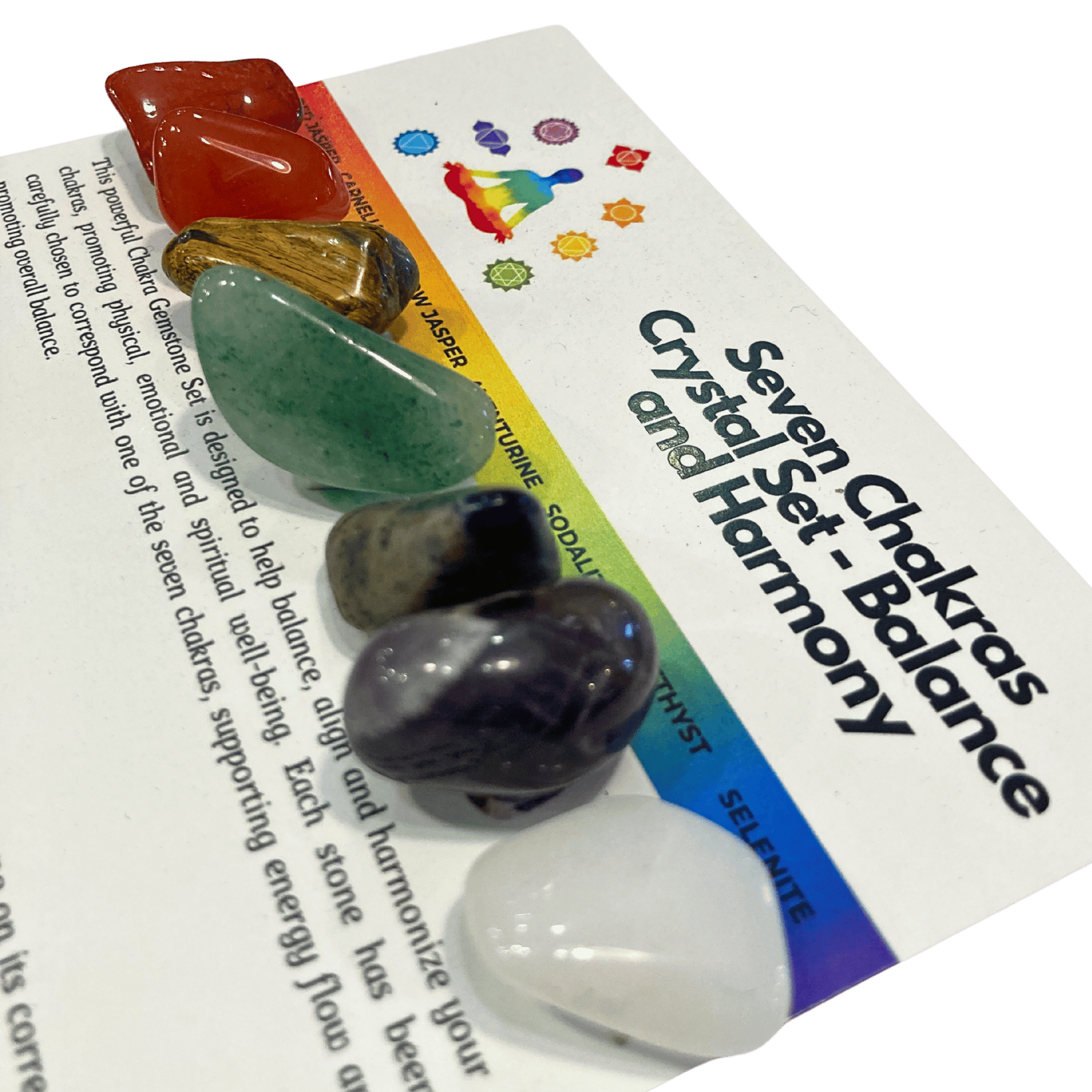 7 Chakras crystal set for balance.