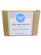 Soylites soy wax melts with bergamot, lemon and patchouli.