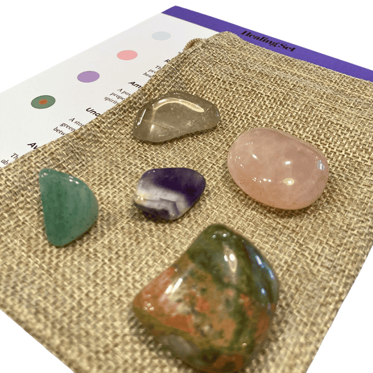 Healing crystal set for rejuvenation.