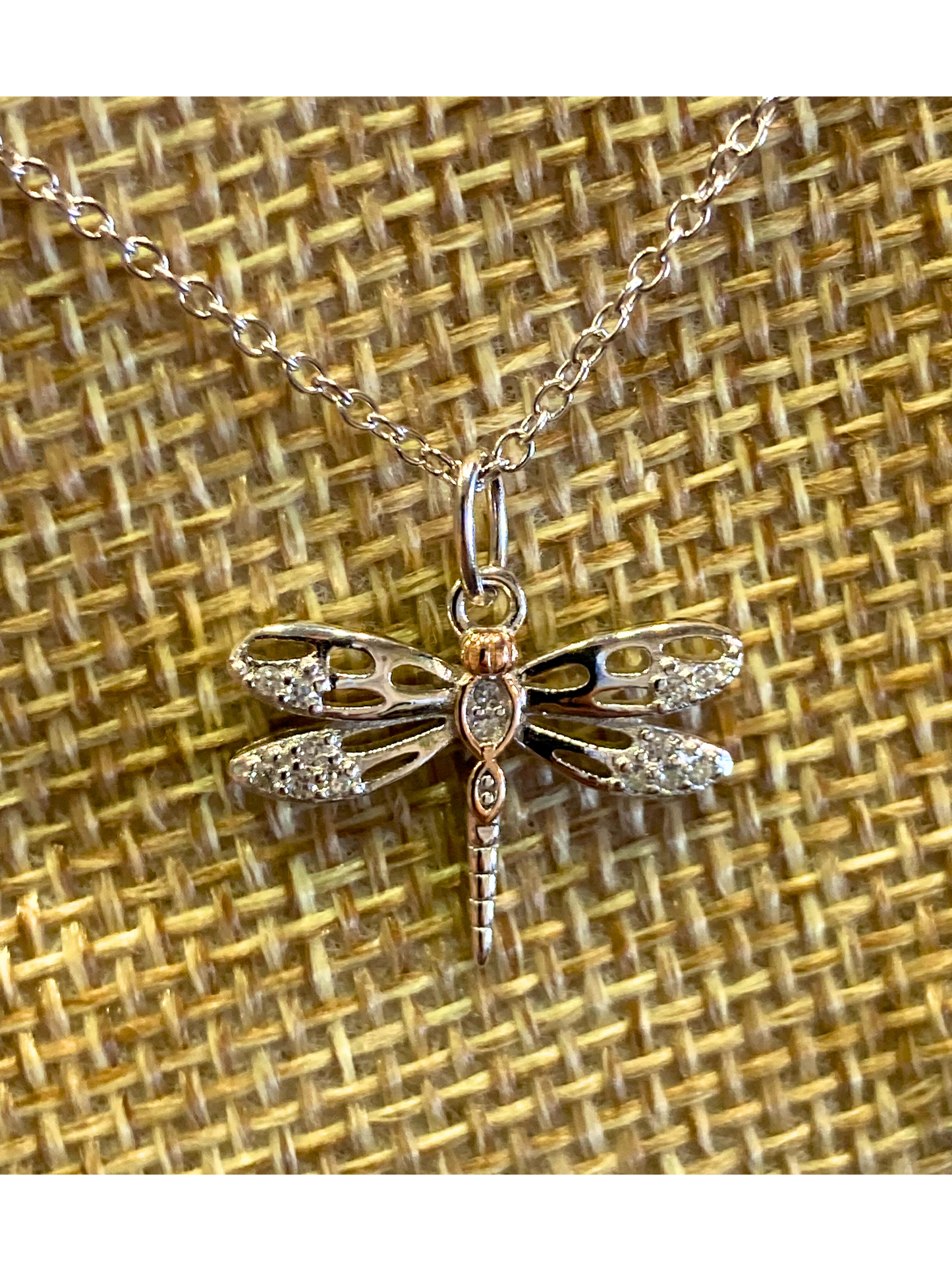 Sterling silver dragonfly necklace in Fourways.