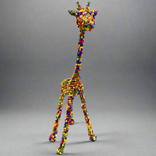 Multicolour beaded giraffe.