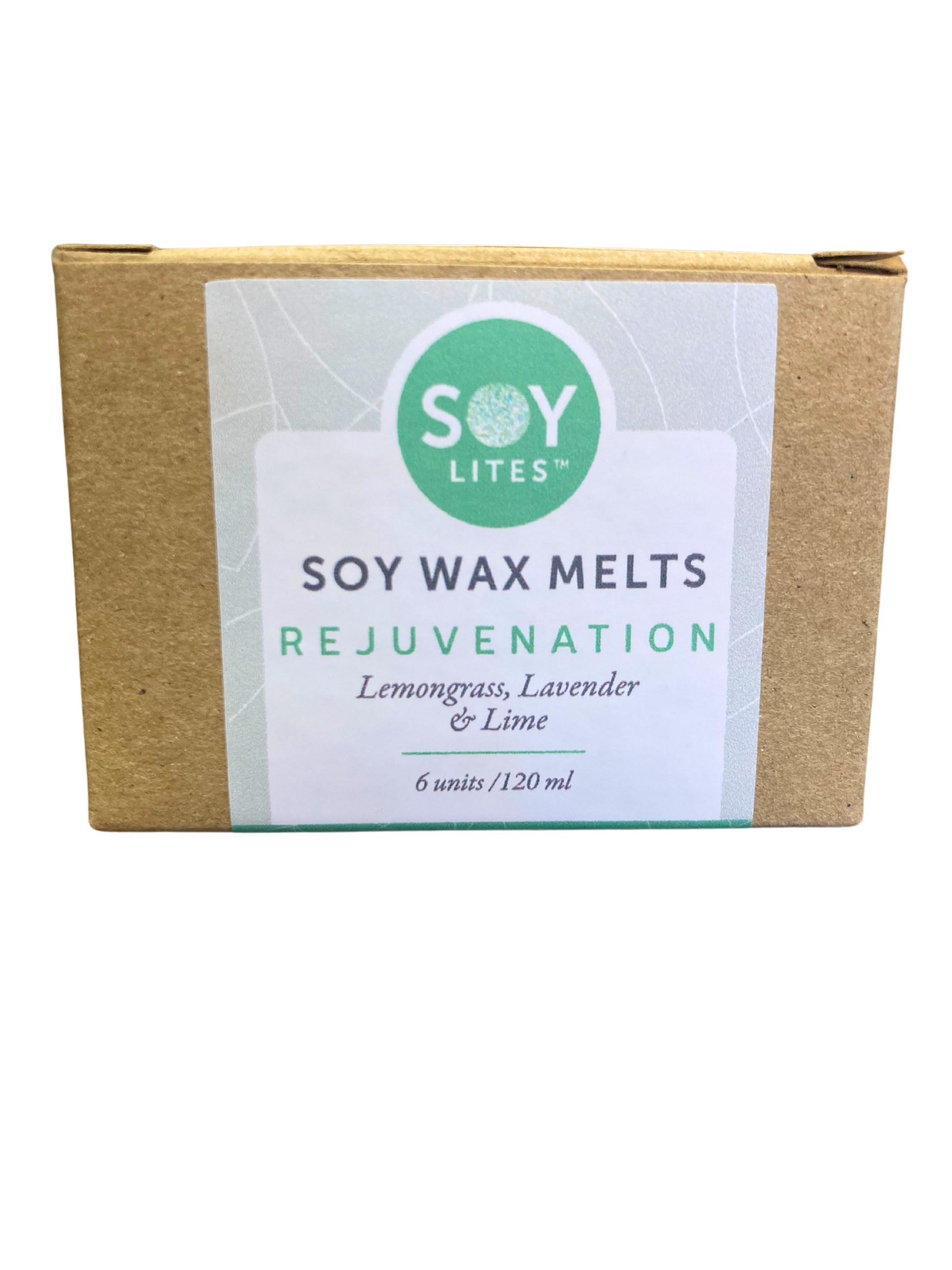 Soylites soy wax melts with lemongrass, lavender and lime.