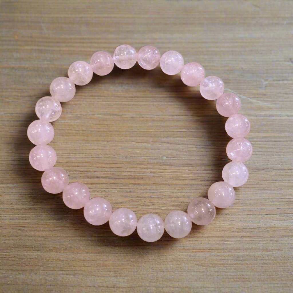 Rose quartz crystal bracelet souvenir.