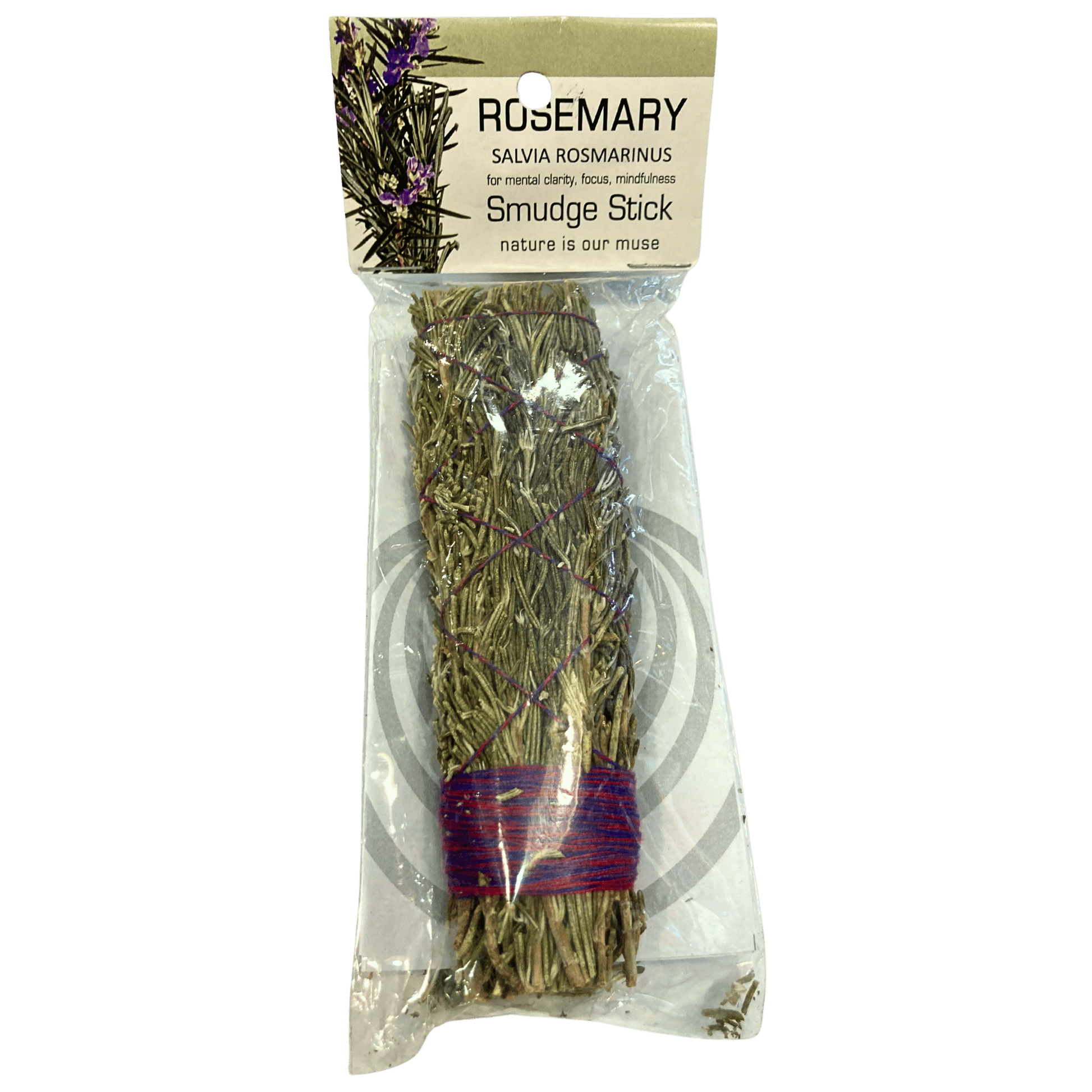 Rosemary smudge stick for cleansing.