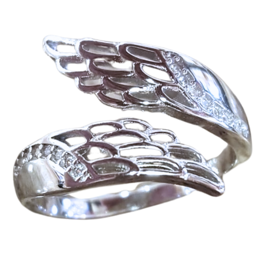 Silver Angel Wings Ring