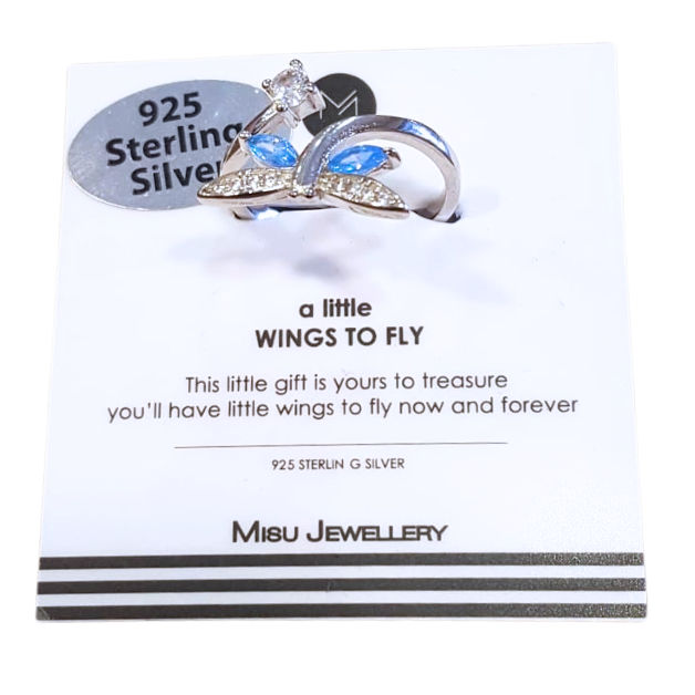 Sterling silver dragonfly ring in Fourways, Johannesburg.