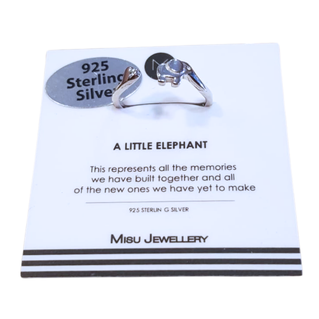 Sterling silver elephant ring in Fourways, Johannesburg.