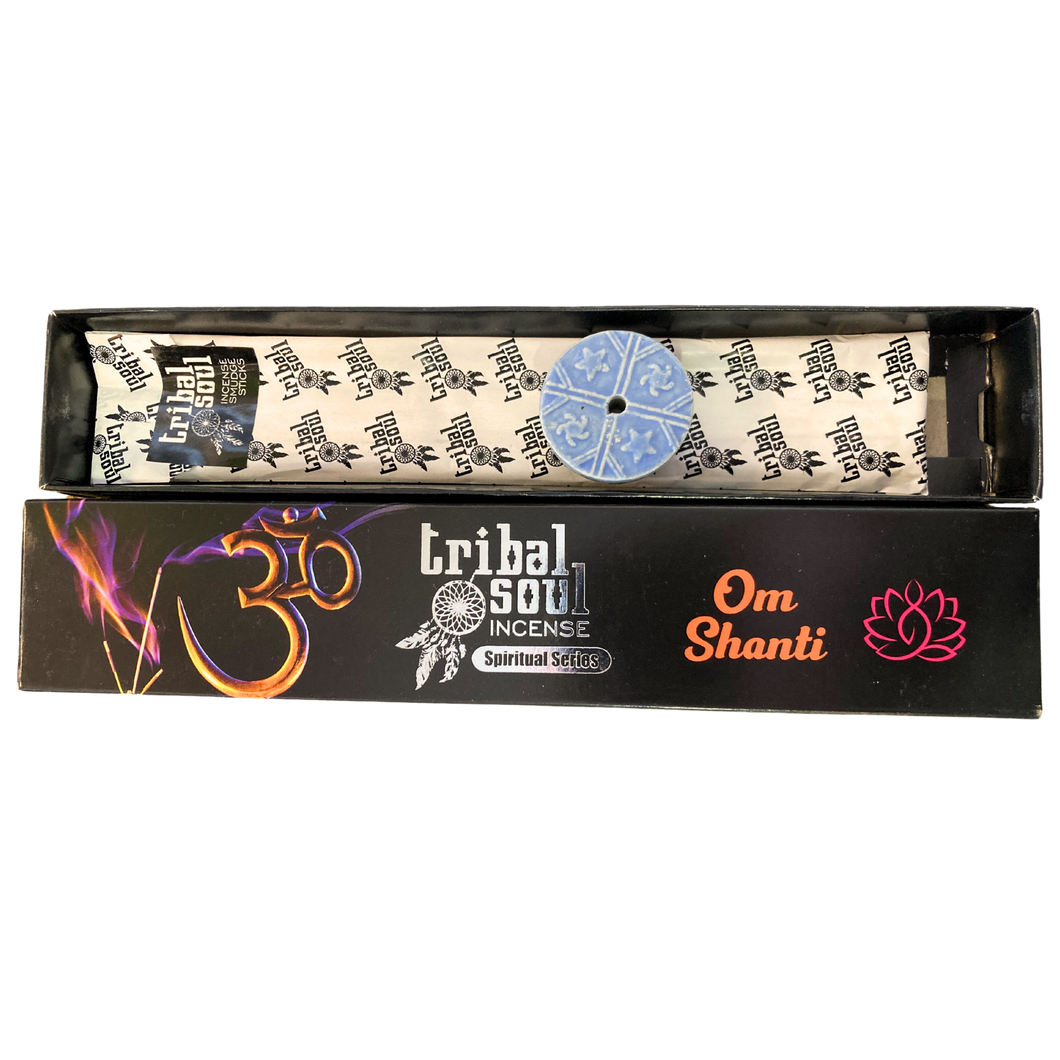 Tribal soul om shanti incense.