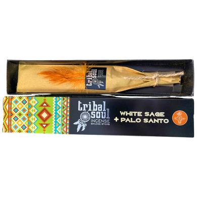 Tribal soul white sage and Palo Santo incense. 