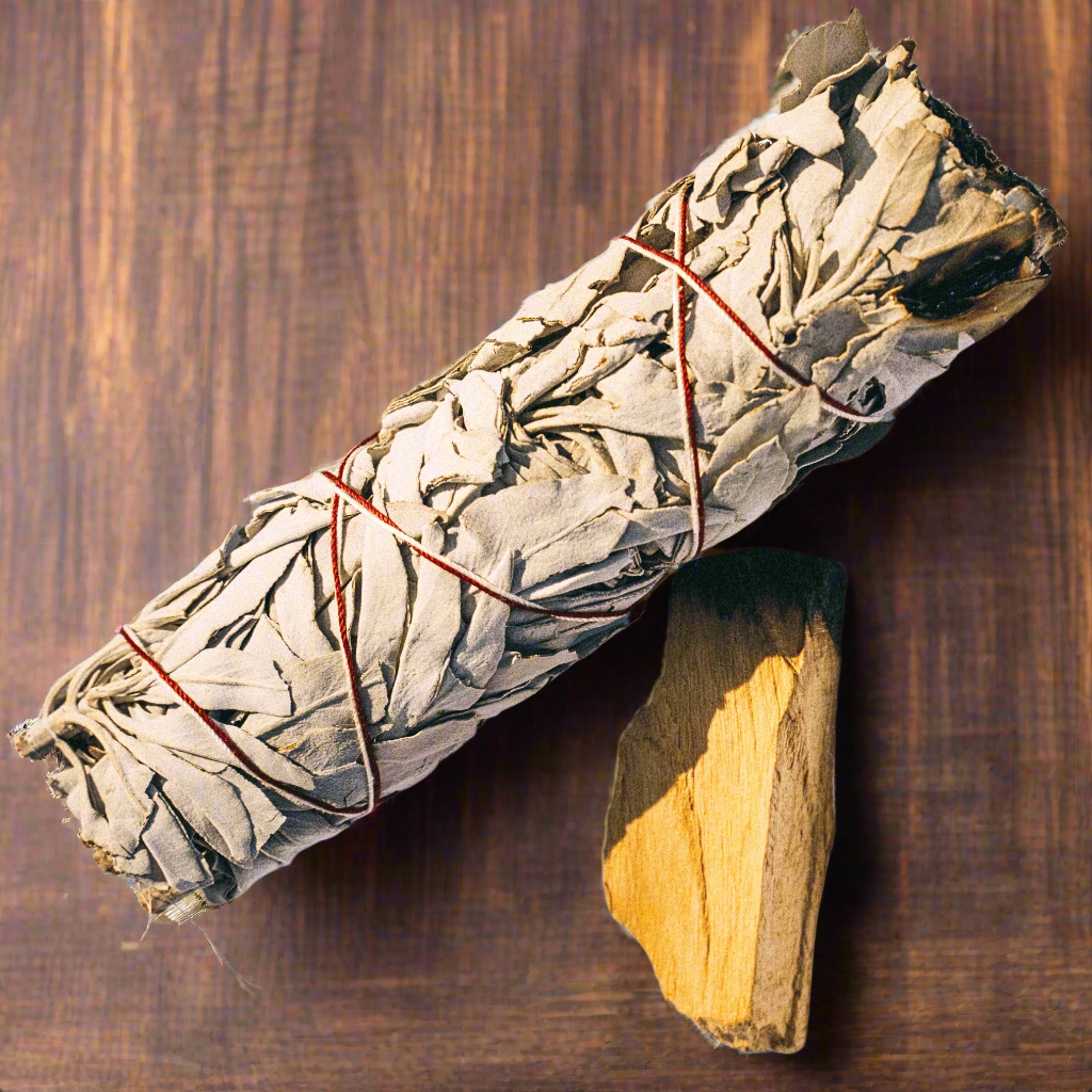 White sage smudge cleanse.