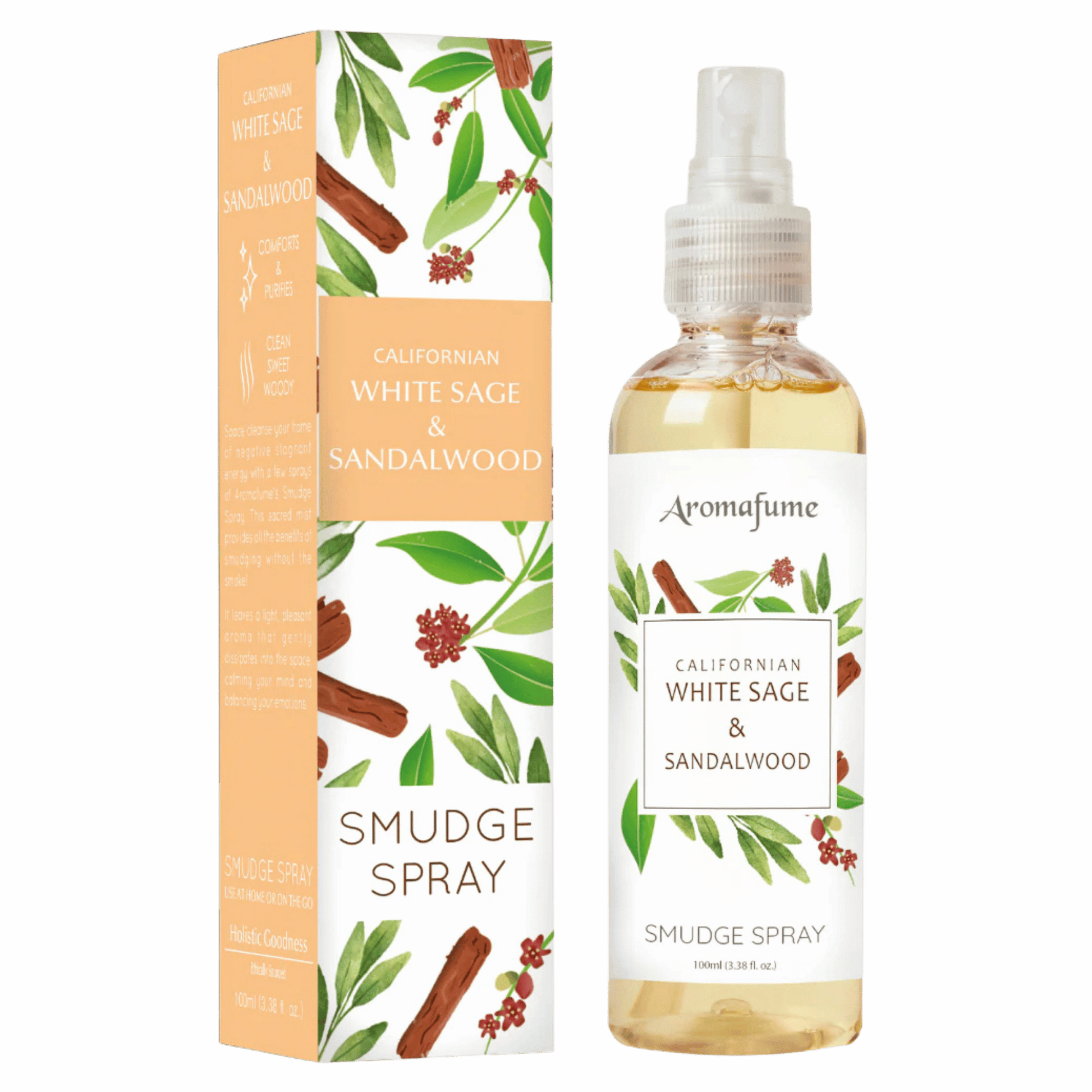 White sage & sandalwood smudge room spray.