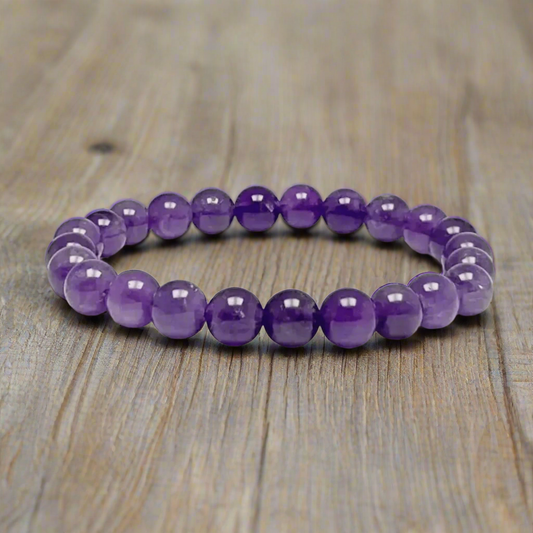 Amethyst crystal bracelet.