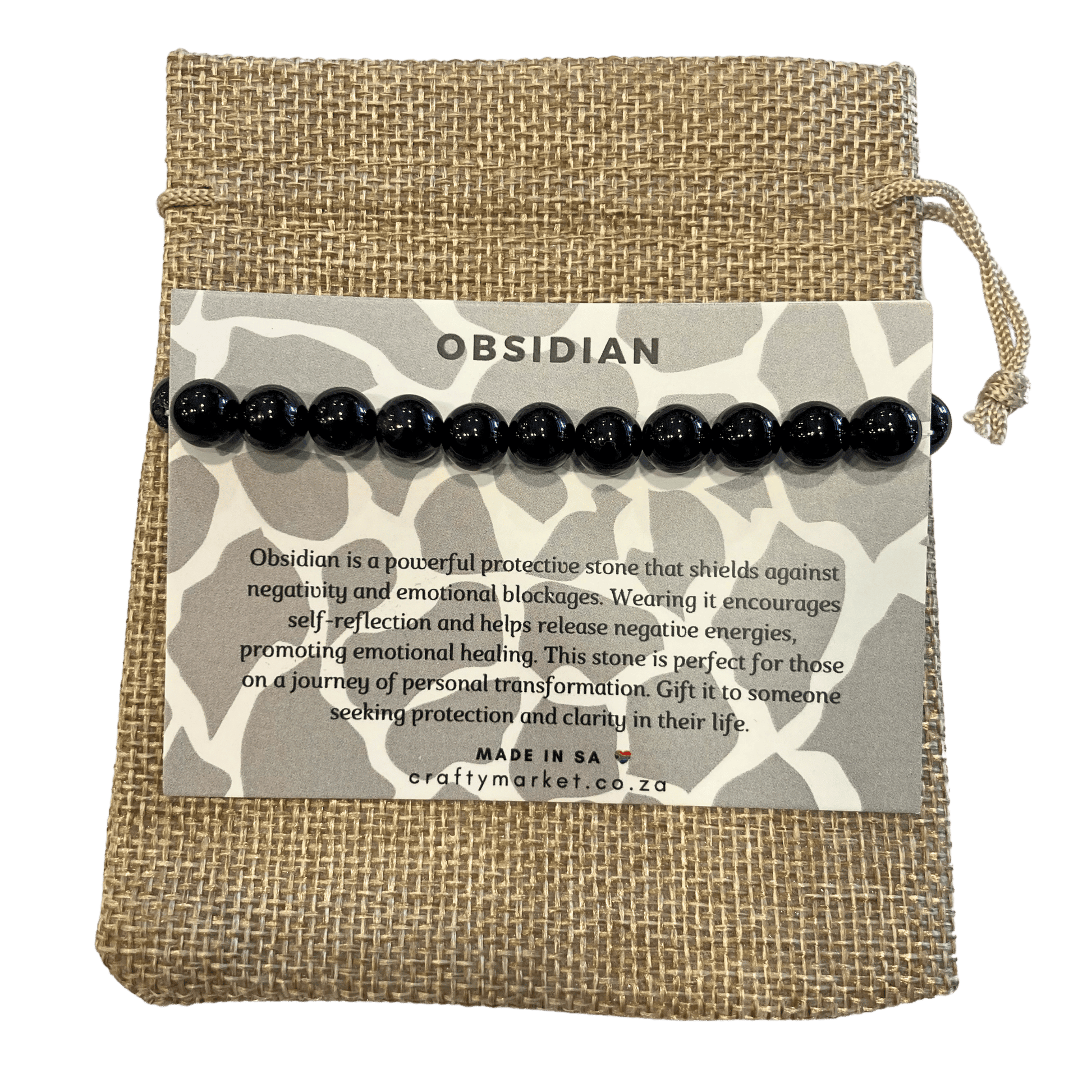 Obsidian bracelet souvenir.