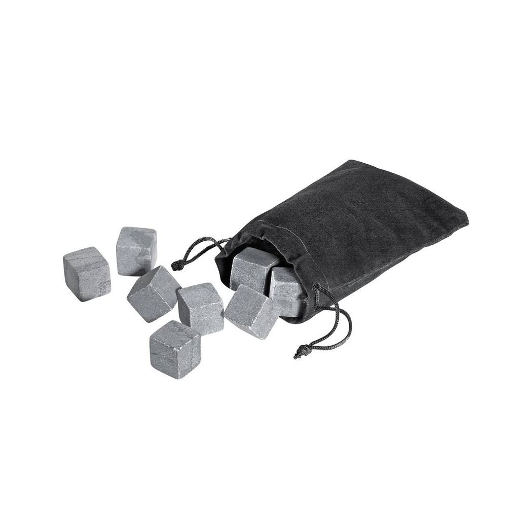 Whiskey stones in pouch.