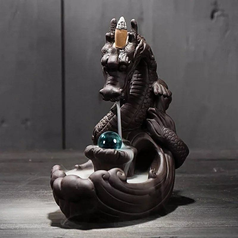 Dragon incense burner.