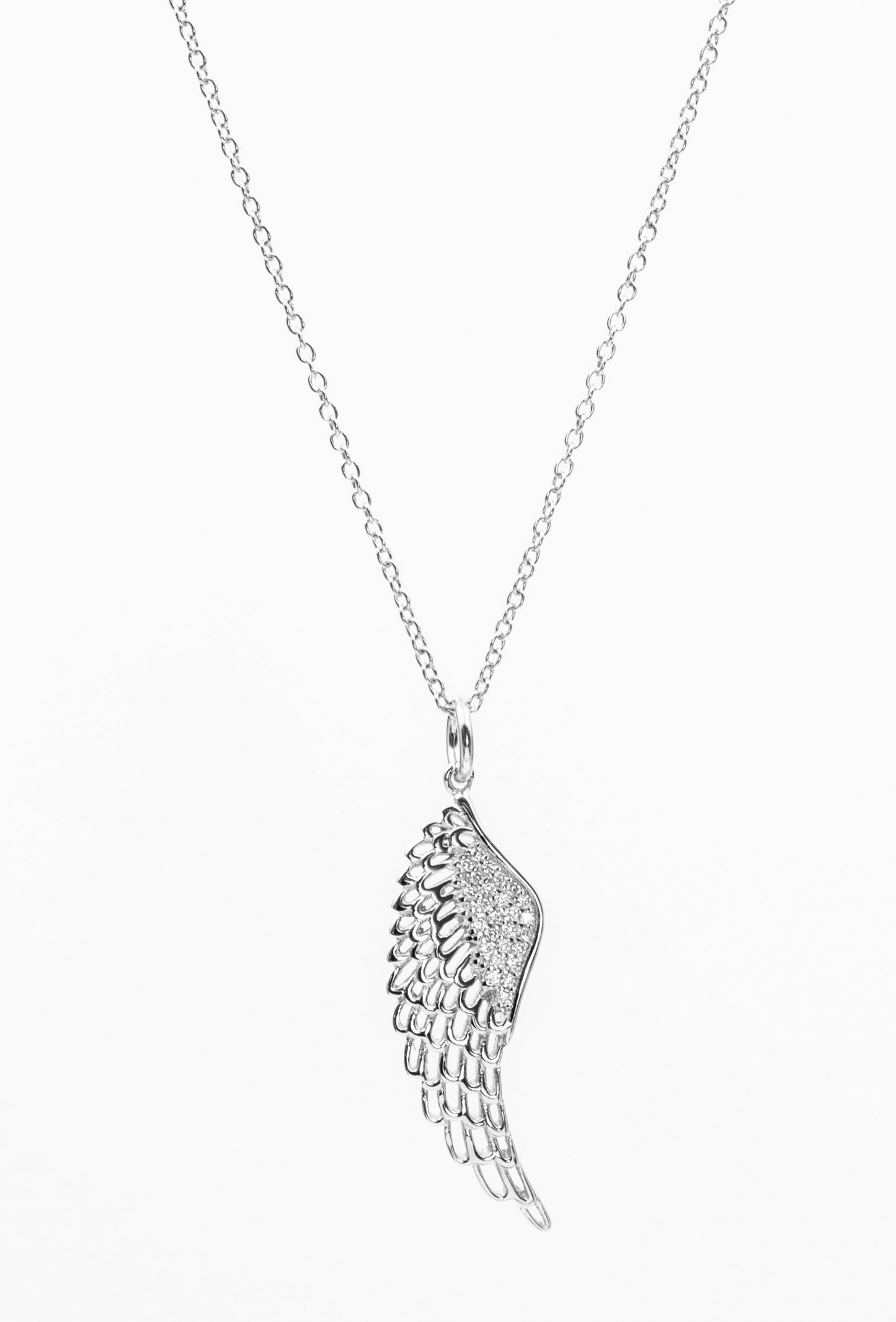 Angel wing necklace.