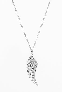 Angel wing necklace.