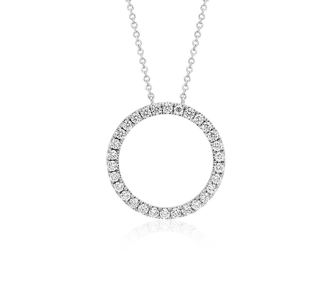 Sterling silver circle necklace.