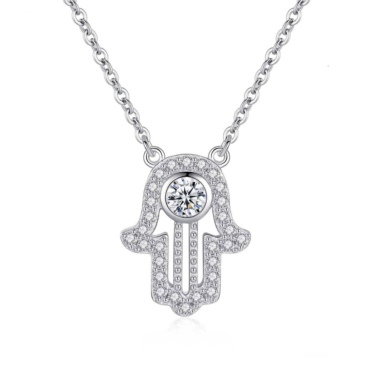 Sterling silver hamsa hand necklace in Fourways.