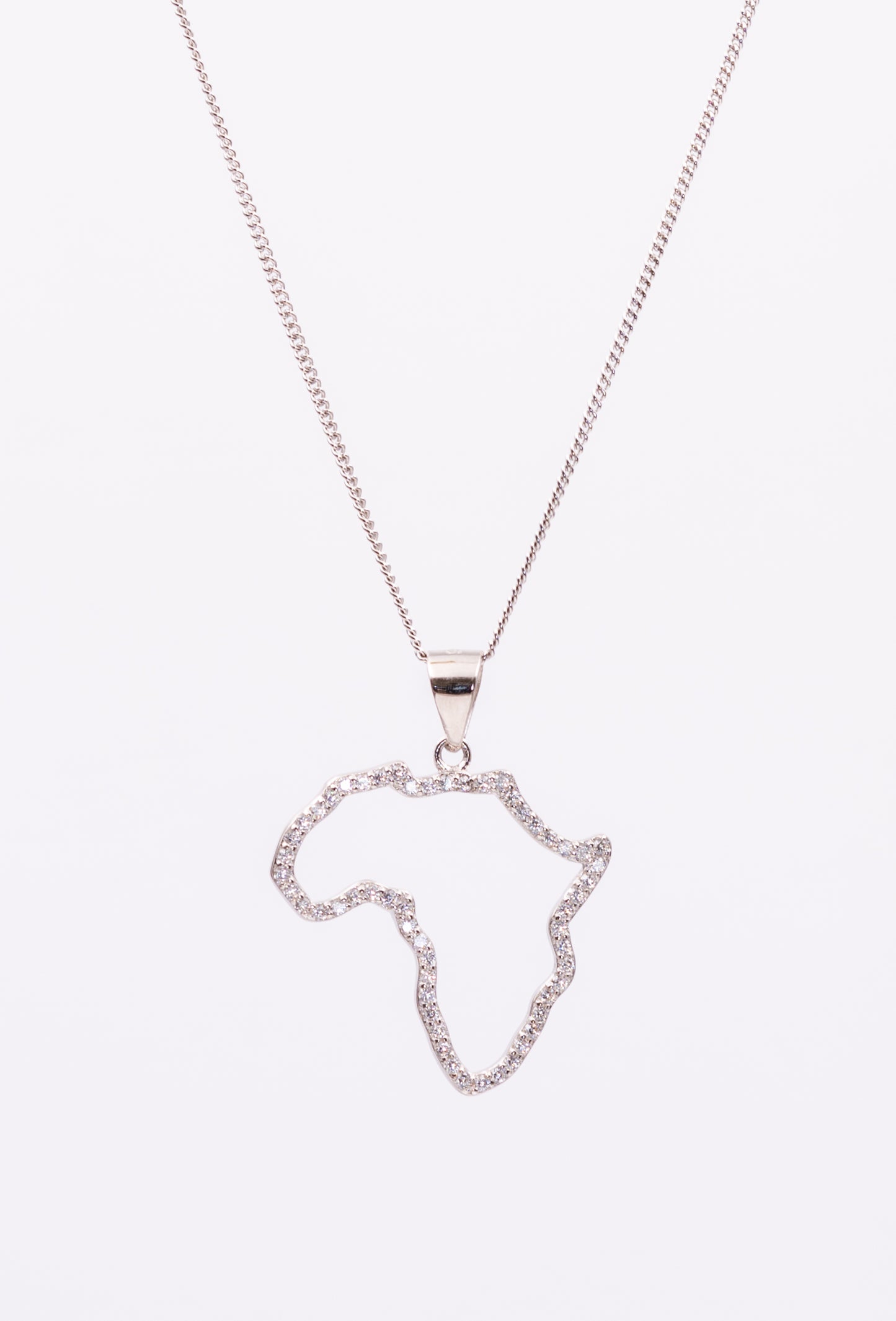 Sterling silver Africa necklace.