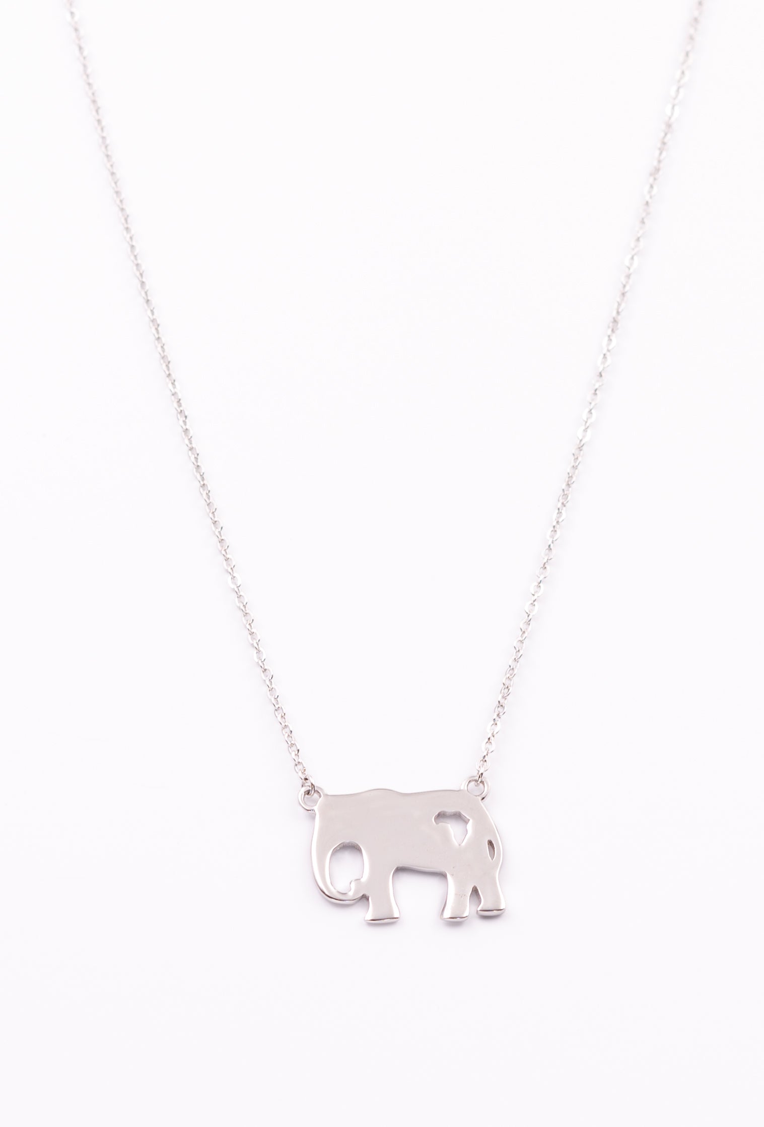 Sterling Silver elephant necklace.