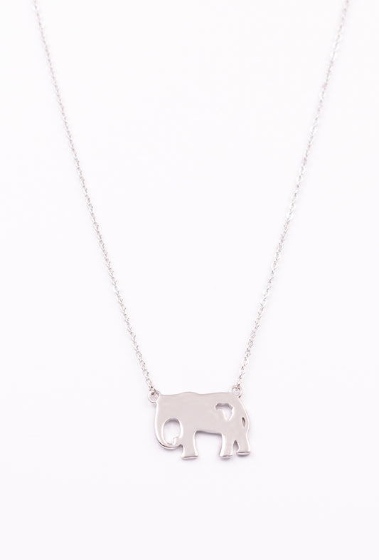 Sterling Silver elephant necklace.