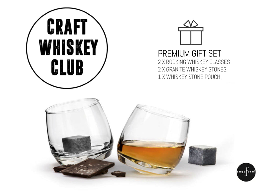 Whiskey glasses and cooling stones gift set.