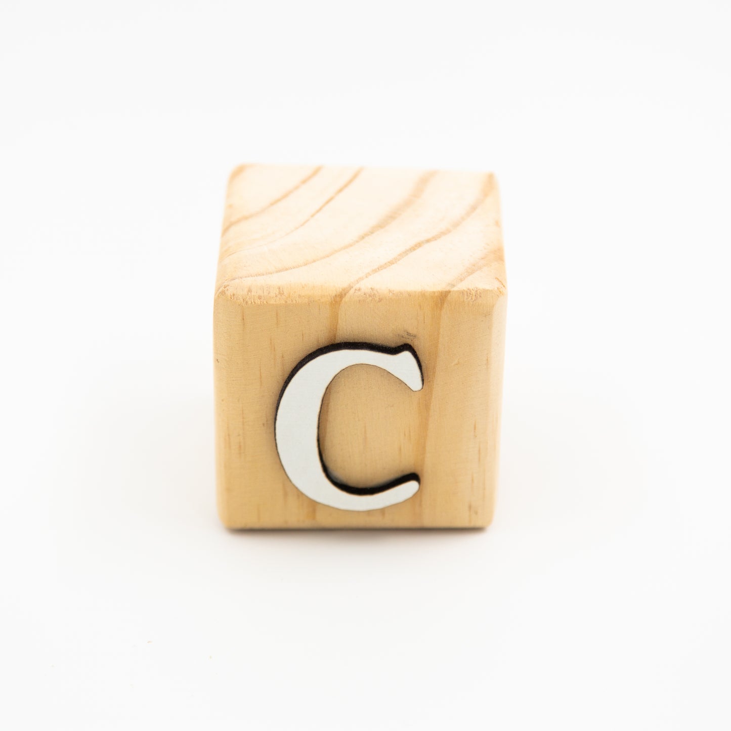 Wooden alphabet letter block C.