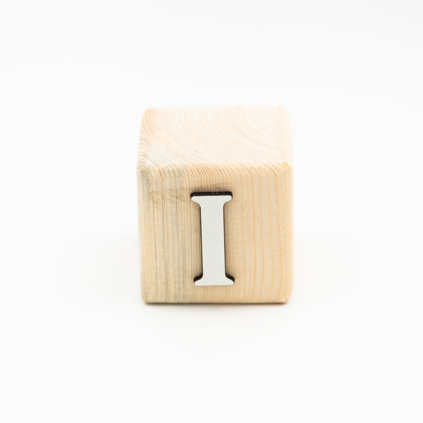 Wooden alphabet letter block I.