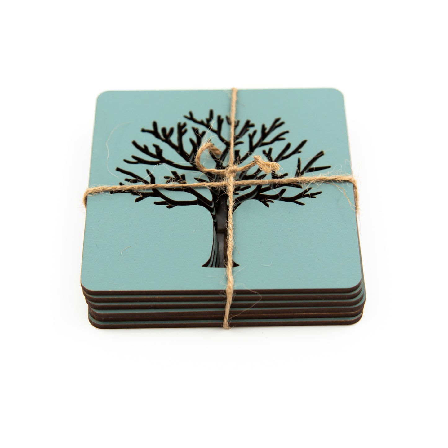 Wood tree coasters.