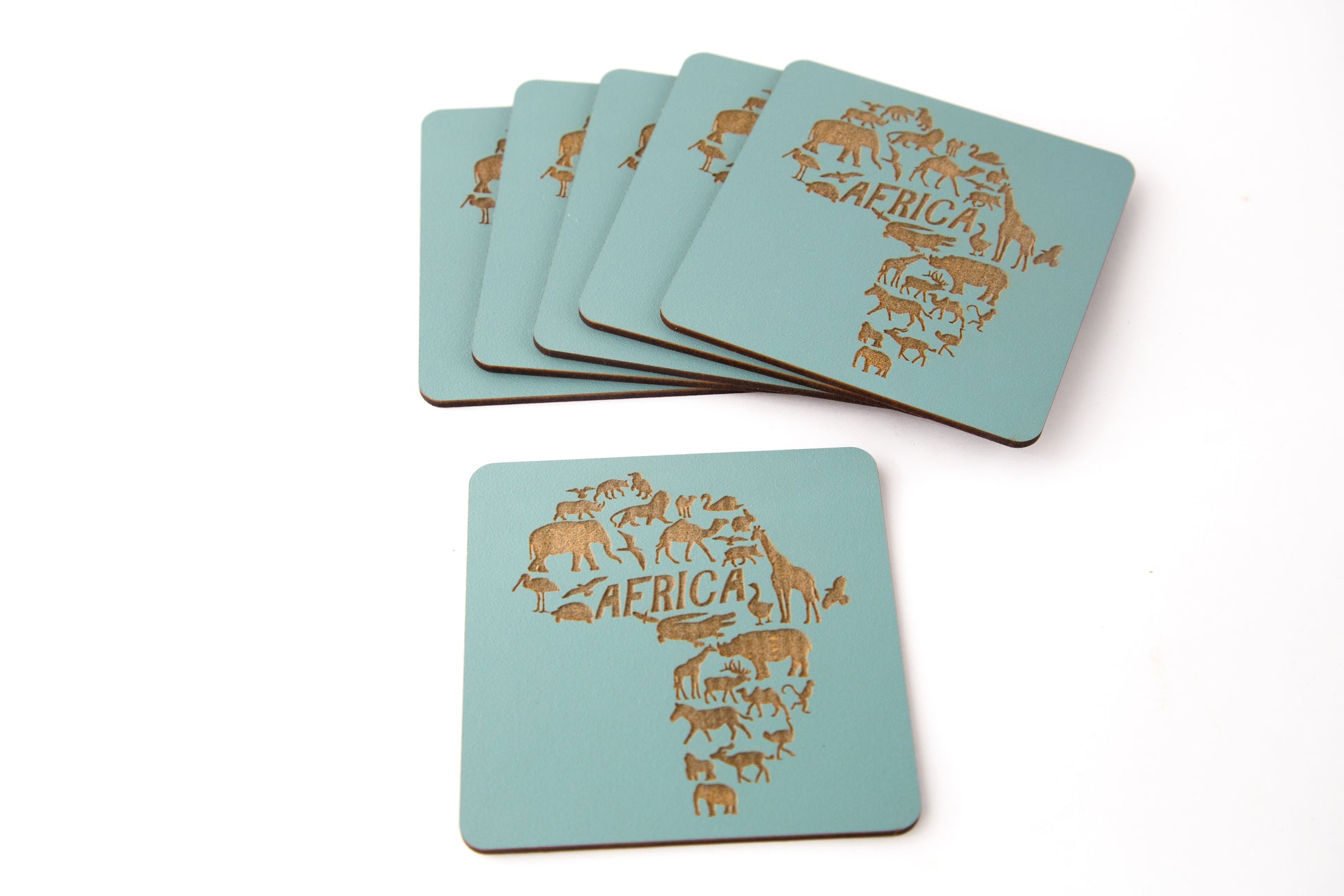 Set of Africa coasters in Fourways.