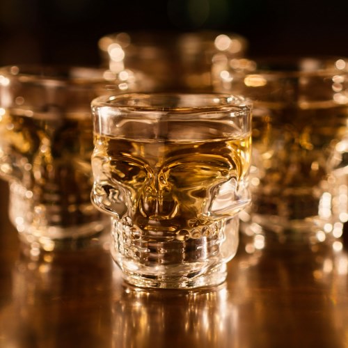 Skull shooter glass.